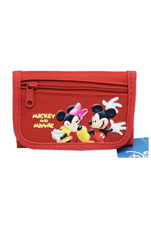 Red Disney's Mickey Mouse Donald Wallet -Kids Tri-Fold Wallet