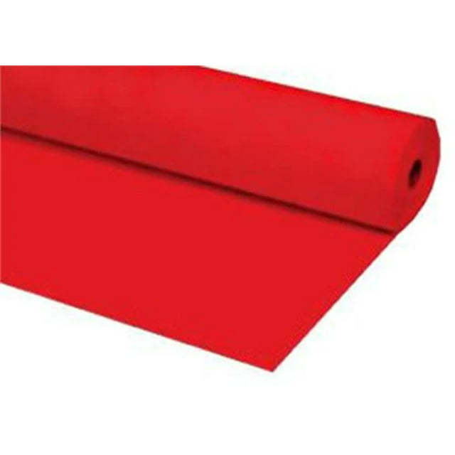 Red Disposable Plastic Table Cover Roll 40 x 100 ft Party Supplies