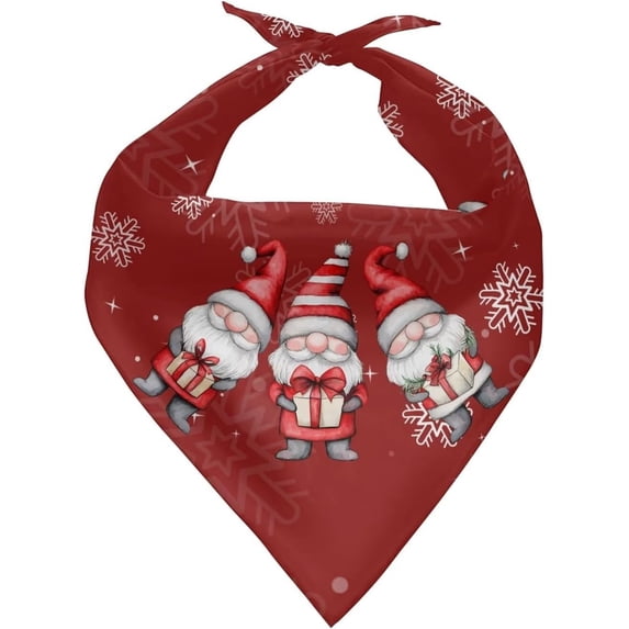 Red Dog Bandanas Christmas Pet Bandana Girl Boy Washable Triangle Kerchief Polyester Triangle Handkerchief