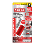 Red Dog Socket AS-SEEN-ON-TV w/ Bonus Drill Adapter Use with Most Socket Wrenches & Power Drills