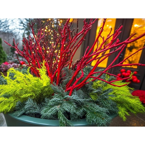 Red Dogwood Branches, Vase Filler Decor 24-36 Inches Tall - 100% All Natural. - Vase Filler, Wedding Decor, Table Centerpiece (20 Branches)