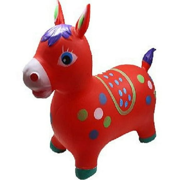 Red Donkey Animal Hoppers Children's Ride On Toy Hopper Bouncy Inflatable Ride-On