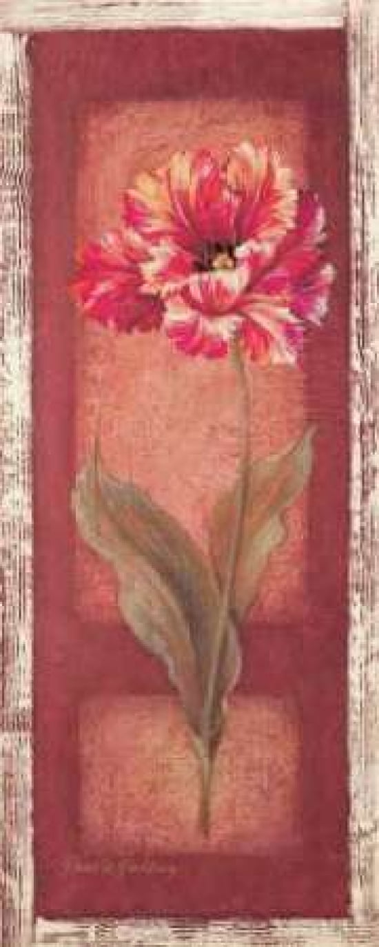 Red Door Tulip Canvas Art - Pamela Gladding (10 x 20)
