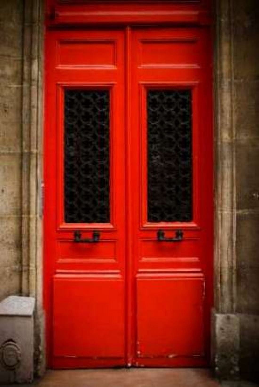 Red Door in Paris Canvas Art - Erin Berzel (24 x 36)