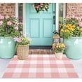 thumbnail image 1 of Outdoor Layering Rugs for Front Door, Red And Doormat Front Porch Outdoor Rug Woven Machine Washable Layer Doormat Welcome Tiered Doormat Layering Rug Front Door, 23.6"X35.4", 1 of 8
