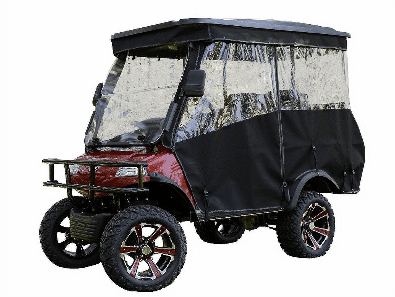 Red Dot Premium Black AllGuard Stain Resistant Golf Cart Enclosure for Evolution Forester 4 and