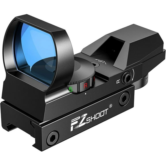Red Dot Sight Scope 4 Adjustable Reticles Holographic Optic with 20mm Rail Mount for Hunting