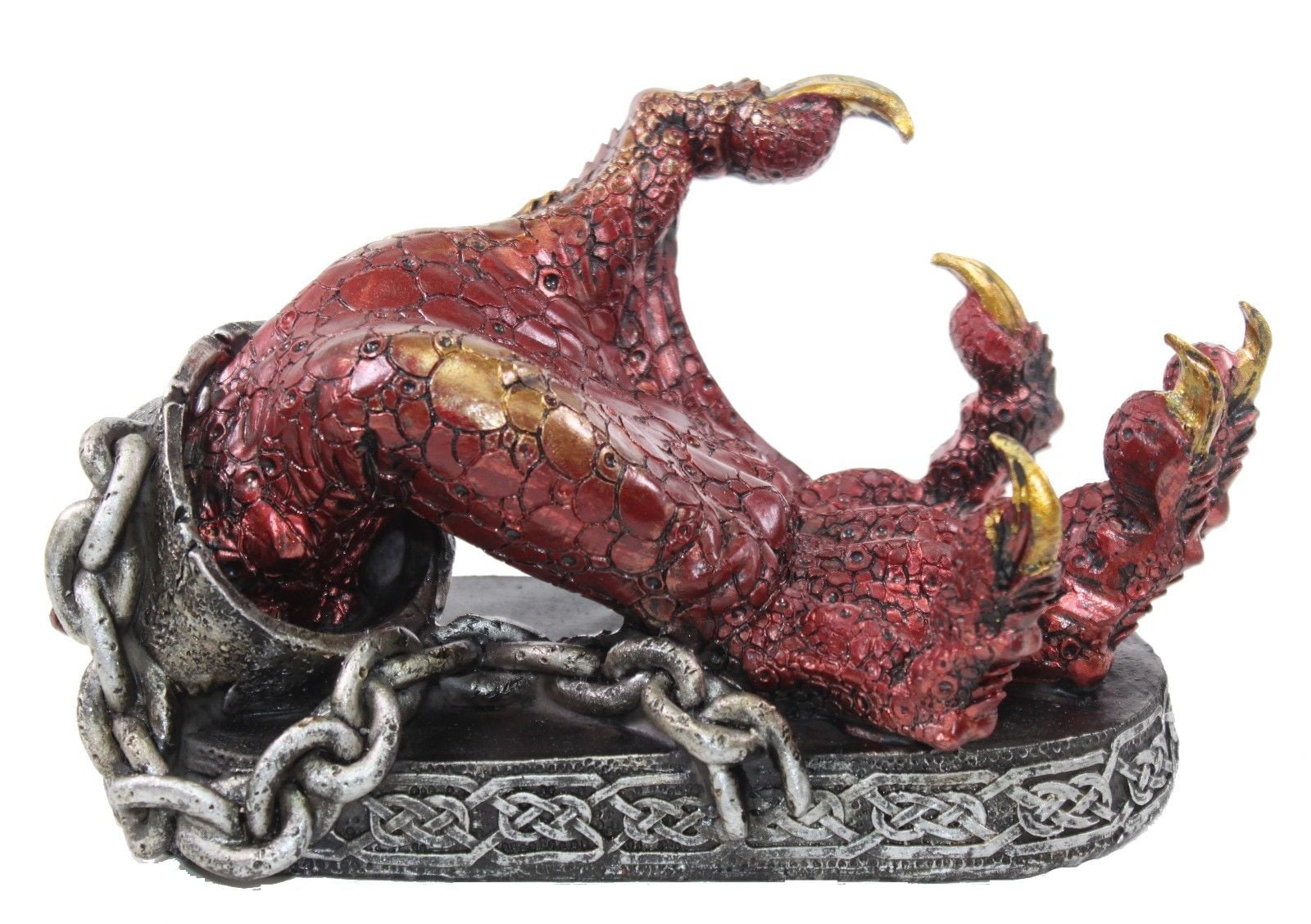 Red Dragon Claw Sliver Manacle Wine Bottle Holder Dark Legend Home Decor Gift G16589