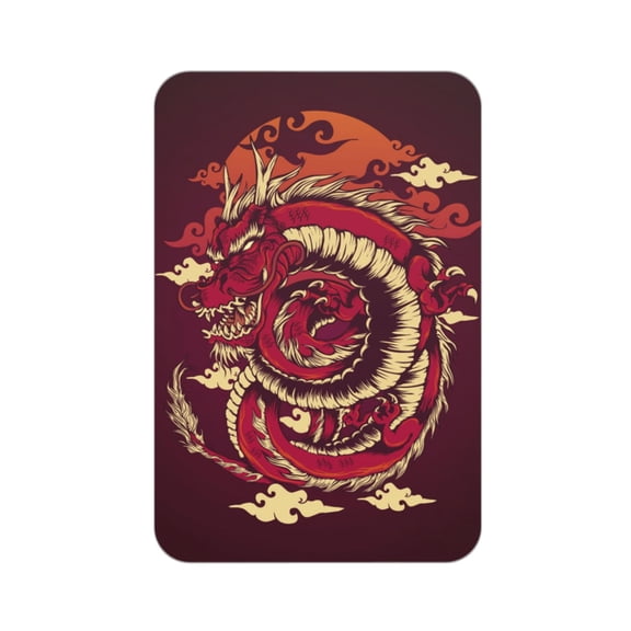 Red Dragon Cloud Japan Traditional Acrylic Fridge Magnets Decorative Refrigerator Magnets for Kitchen Office Whiteboard Locker