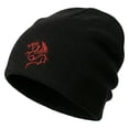 thumbnail image 1 of Red Dragon Cuffless Short Beanie - Black, 1 of 3