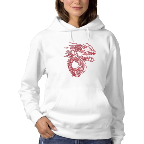 Red Dragon. Hoodie Women -GoatDeals Designs, Female Large