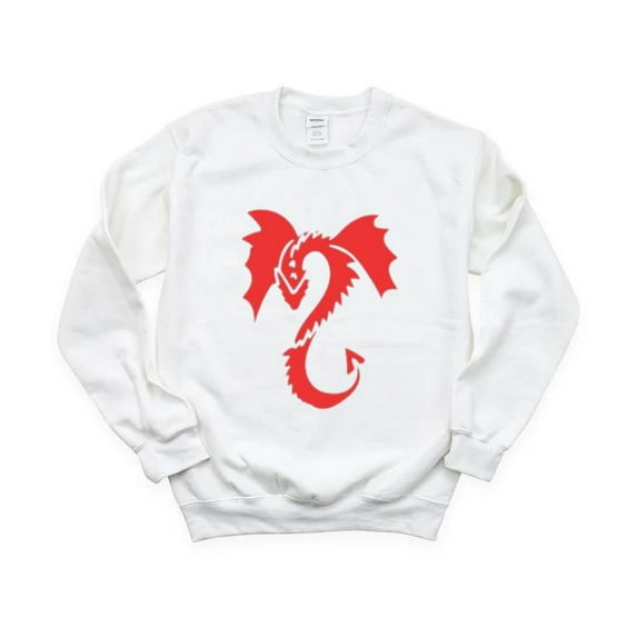 Red Dragon Mythical Creature Fantasy Ruby Cherry Color Sweatshirt, for men & women, up to size 5XL