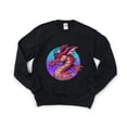 thumbnail image 1 of Red Dragon Mythical Creature Fantasy Vermilion Maroon Art Sweatshirt, for men & women, up to size 5XL, 1 of 3