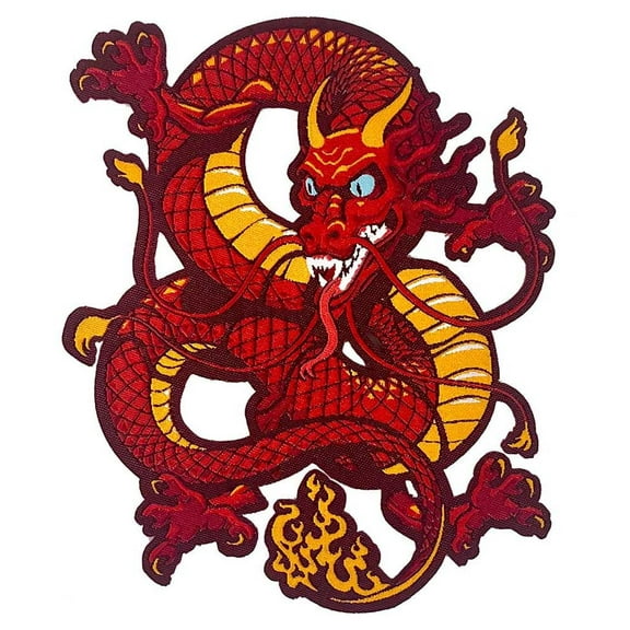 Red Dragon - Woven Patch - 4" x 5"