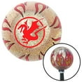 thumbnail image 1 of Red Dragon in a Circle Clear Flame Metal Flake Shift Knob with M16 x 1.5 Insert Brody, 1 of 1