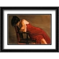 thumbnail image 1 of Red Dress 2x Matted 32x24 Large Black Ornate Framed Art Print by Michael Austin, 1 of 2