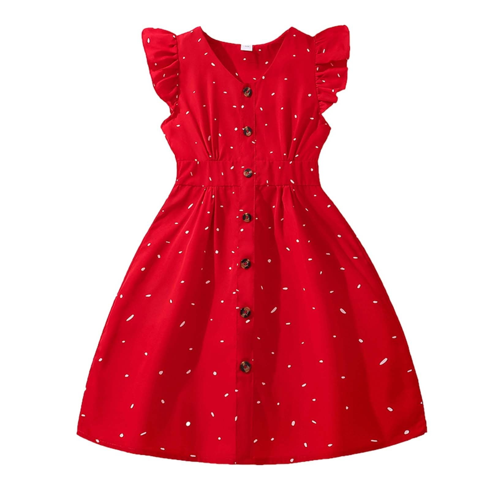 Red Dresses For Girls Tween Girl Dress Girls Dress Flutter Sleeve A ...