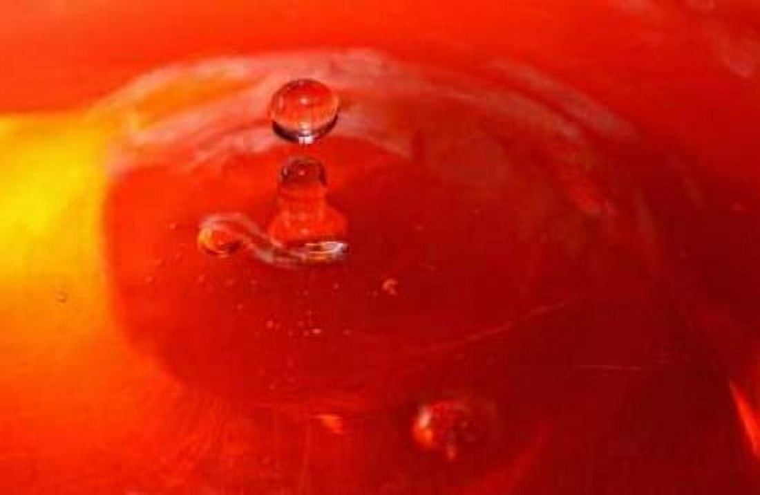 Red Drink Drop III Canvas Art - Tammy Putman (24 x 36)
