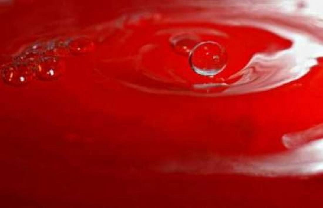 Red Drink Drop IV Canvas Art - Tammy Putman (24 x 36)