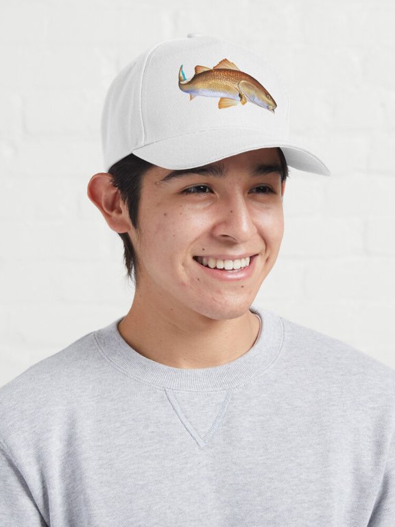 Red Drum Baseball Hat, Saltwater Fish Graphic Design, Classic Cap