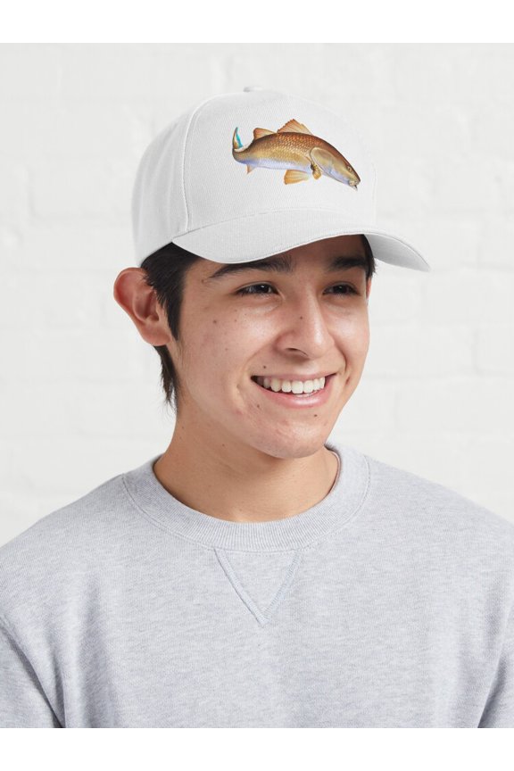 Red Drum Baseball Hat, Saltwater Fish Graphic Design, Classic Cap