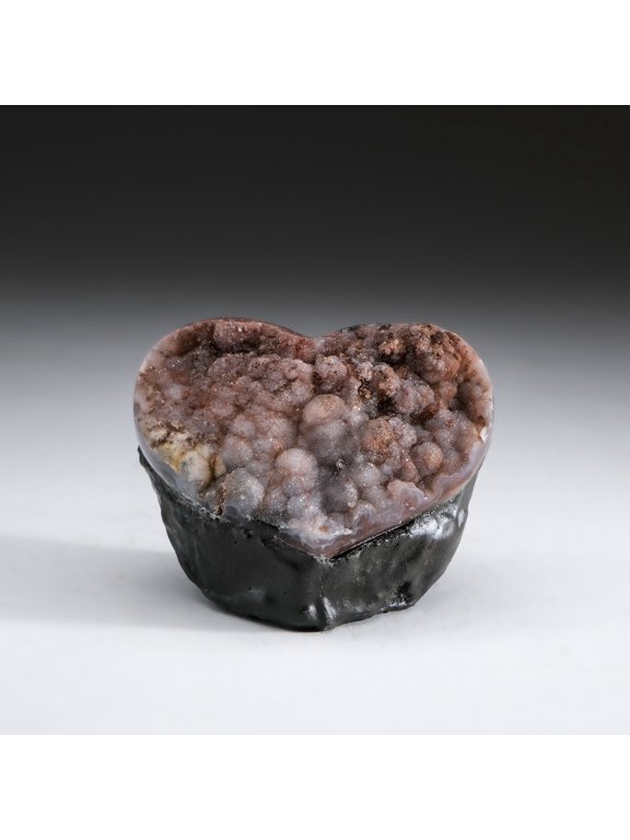 Red Druzy Crystal Amethyst Agate Heart from Brazil (242.9 grams)