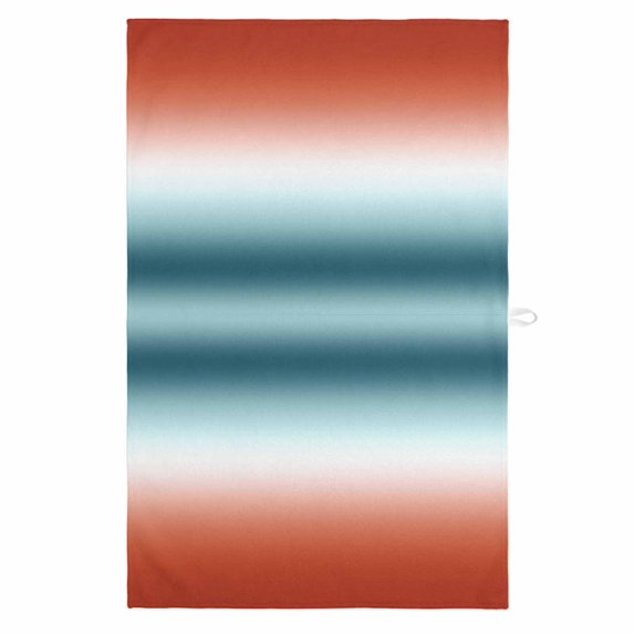 Red Duck Green Ombre 1 Pack Kitchen Towel, Water Absorbent Dish Towel, Contemporary Abstract Gradient Decorative Hand Towels - Quick Drying Cloth for Cooking Baking, 18x28 Inch