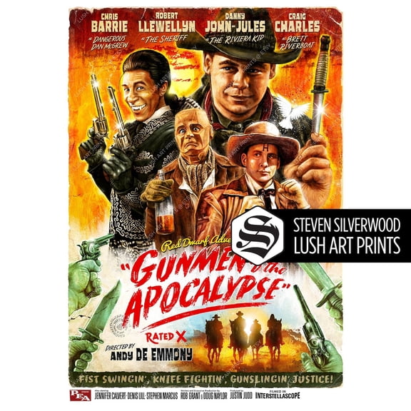 Red Dwarf Gunmen Of The Apocalypse Film Poster, Unframed Paper Poster 8x10in