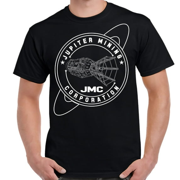 Red Dwarf Ship Schematic White Logo Shirt-Medium