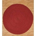 thumbnail image 1 of Red Dye Natural Jute Hand Made Round Living Room, Dining Room, Kitchen Farm House Area Rug Carpet Doormat 4" Feet (48 inch), 1 of 4