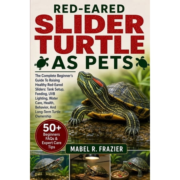 Red-Eared Slider Turtle as Pets: The Complete Beginner's Guide To Raising Healthy Red-Eared Sliders: Tank Setup, Feeding, (Paperback)