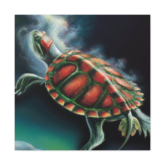 "Red-Eared Splendor Turtle" - Canvas