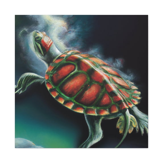 "Red-Eared Splendor Turtle" - Canvas