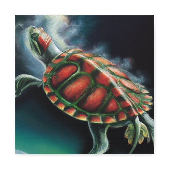 "Red-Eared Splendor Turtle" - Canvas