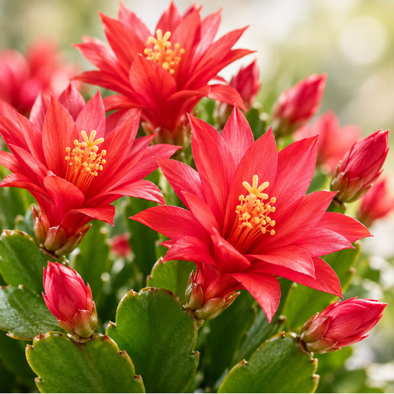 Red Easter Cactus Plant Live for Planting, Live Easter Cactus Flower ...