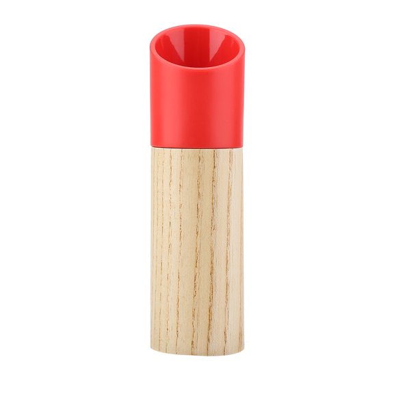 Red Eco-Friendly Wooden Manual Pepper Grinder - Sustainable Kitchen Tool for Fresh Spices