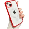 thumbnail image 1 of Red Edge Phone Case, Support MagSafe Wireless Charging, Shockproof Clear Case for iPhone 14 Pro Max, 1 of 8