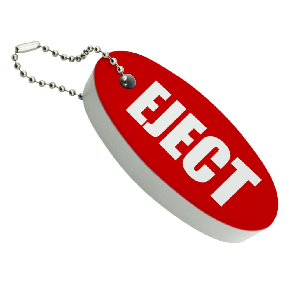 Red Eject Button Design Funny Floating Foam Keychain Fishing Boat Buoy ...