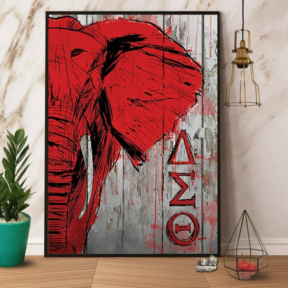 Red Elephant Native American Paper Poster No Frame Matte Wall Art Decor 16 x 24 Inch Poster