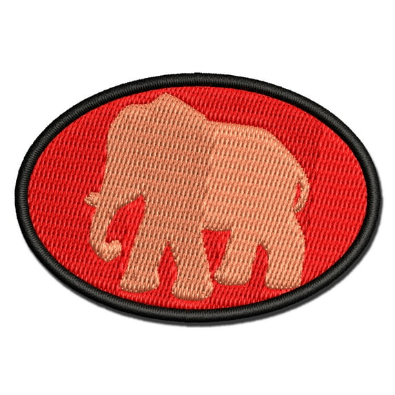 Red Elephant Republican Right Conservative GOP Applique Multi-Color Embroidered Iron-On Patch - 2.0 Inch Mini