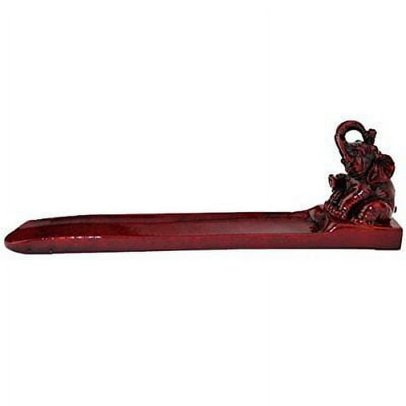 Red Elephant Wraps Incense Burner Holder Lucky Figurine Home Decor Gift -D