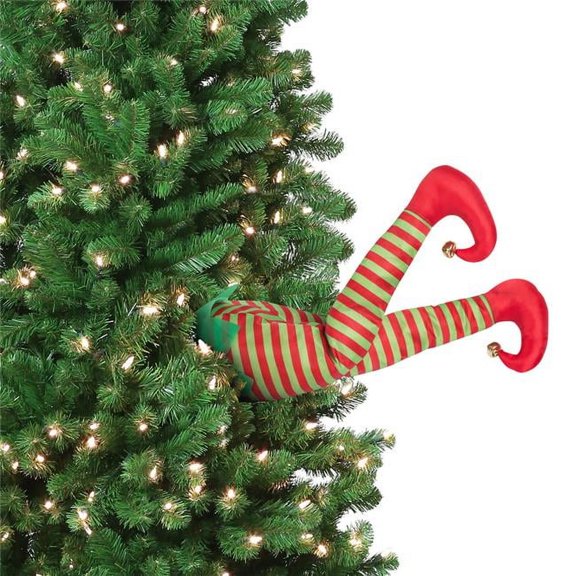 Red Elf Kickers Christmas Decor