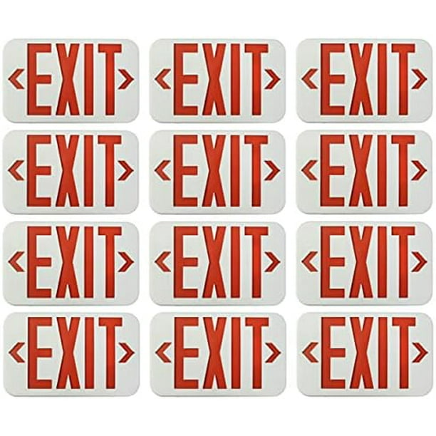Red Emergency Exit Lights with Battery Backup Emergency Fire Exit