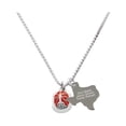 thumbnail image 1 of Red Enamel Firefighter Helmet - Engraved Texas Raised Necklace, 1 of 2