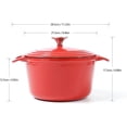 thumbnail image 1 of Red Enameled Cast Iron Dutch Oven 3.5-Quart for Casseroles, Soups & Stews, 1 of 3