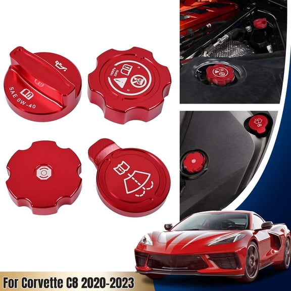 Red-Engine Oil Cap for Corvette C8 2020-2024, Religious Accessories, Washer Cap, Brake Cap, Trim Cover, Auto Interior Parts, Bathroom T