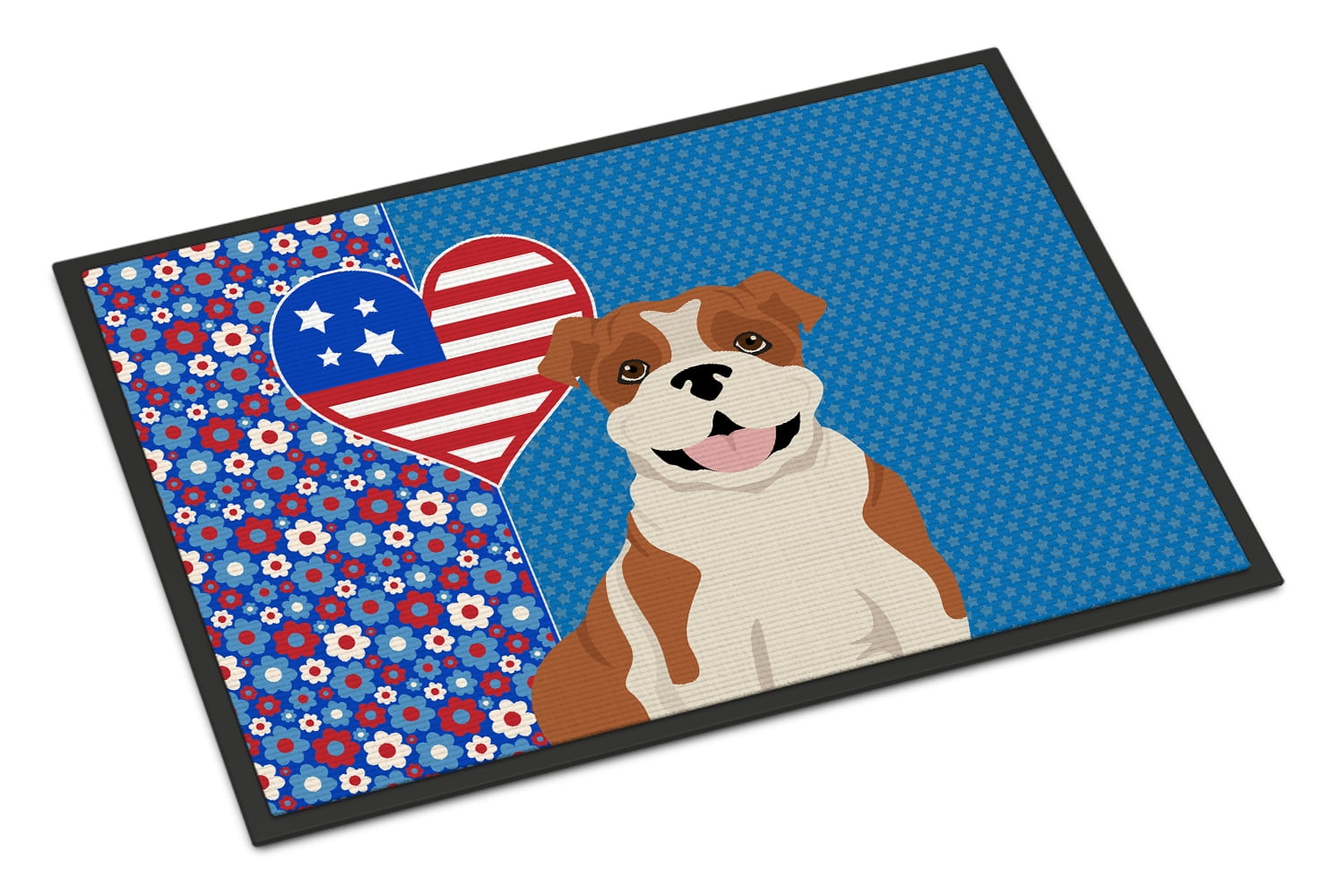 Red English Bulldog Indoor or Outdoor Mat 24x36 36 in x 24 in