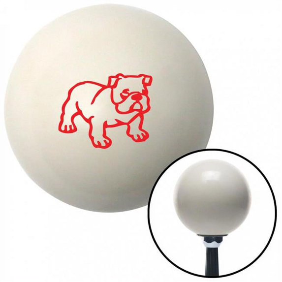 Red English Bulldog Ivory Shift Knob with M16 x 1.5 Insert Shifter Auto Manual Brody