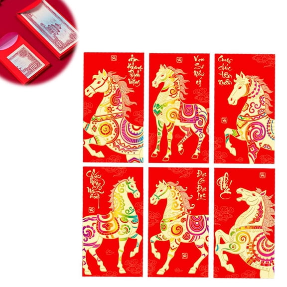 Red Envelopes Chinese New Year 2026, Money Envelopes For Cash, Hong Bao Lucky Red Envelope for Spring Festival of the Horse