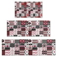 thumbnail image 1 of Red Ethnic Geometric Patchwork Pattern Kitchen Rugs Sets Of 3,Kitchen Runner Rugs Non Skid Washable,Decorative Kitchen Floor Mats for Kitchen,Sink,Laundry,17"x30"+ 17"x47" + 17"x59", 1 of 6